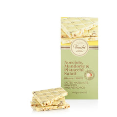 Venchi - White Chocolate Maxi Bar, saltet, 600 g, glutenfri, ingen kunstige farver og ingen konserveringsmidler