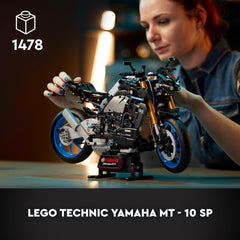 LEGO 42159 Technic Yamaha MT-10 SP Motorcykel modelsæt til voksne, autentisk 4-cylindret motorkøretøjsmodel, funktionelt styretøj og Ar-app, gave til mænd og kvinder Byggesæt Besuche den LEGO-Store