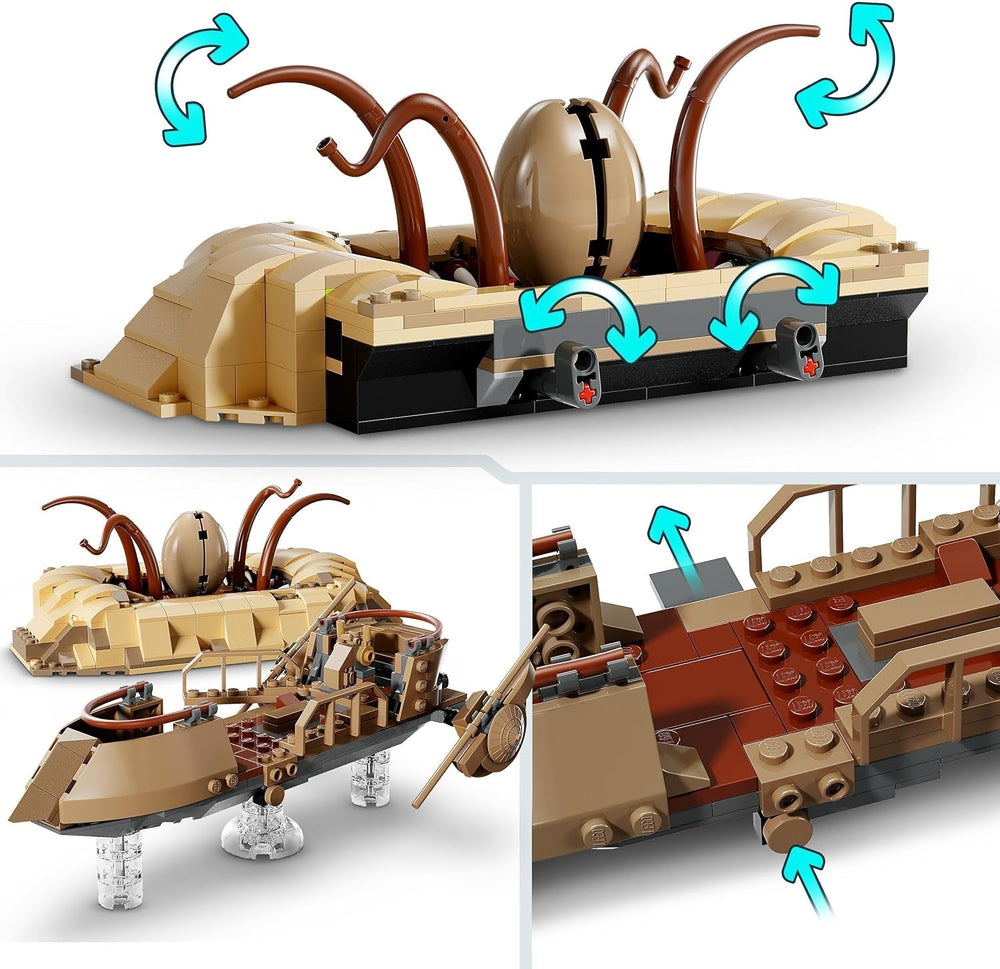 LEGO Star Wars: Return of the Jedi Knight Desert Skiff and Sarlacc Pit Fantasy Collection og byggesæt Byggelegetøjsgave til drenge, piger og alle fans 75396 Byggesæt Besuche den LEGO-Store