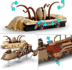 LEGO Star Wars: Return of the Jedi Knight Desert Skiff and Sarlacc Pit Fantasy Collection og byggesæt Byggelegetøjsgave til drenge, piger og alle fans 75396 Byggesæt Besuche den LEGO-Store