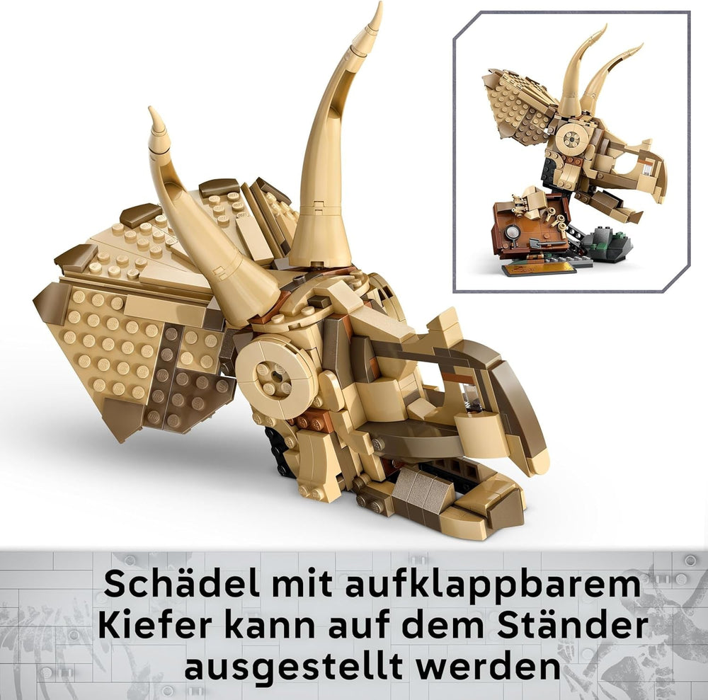 LEGO Jurassic World Dinosaur Fossils: Triceratops Skull Model, dinosaurlegetøj til drenge og piger fra 9 år, gave til børn og fans Jurassic World 76969 Byggesæt Besuche den LEGO-Store