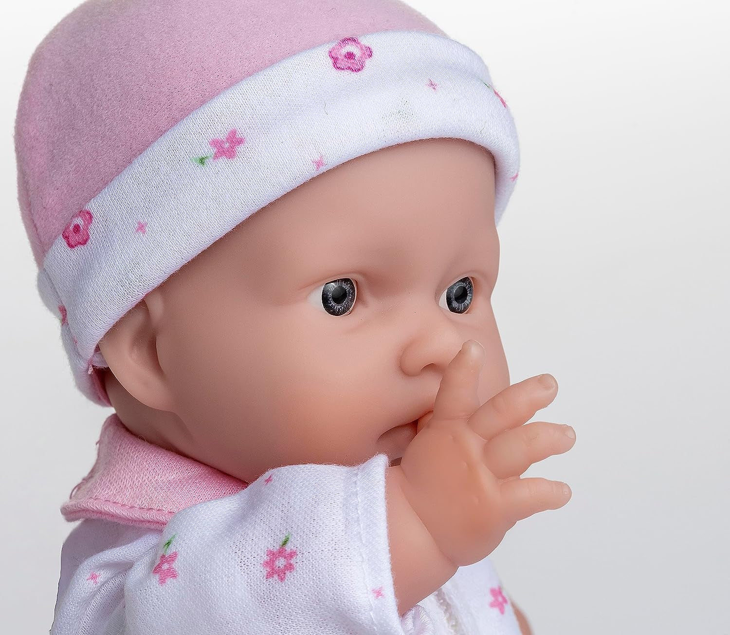 JC Toys La Baby kaukasisk babydukkesæt - 28 cm blød vaskbar dukke, aftageligt lyserødt outfit med hat, tæppe og sut, til 12 måneder og derover Dukker Naty Shop
