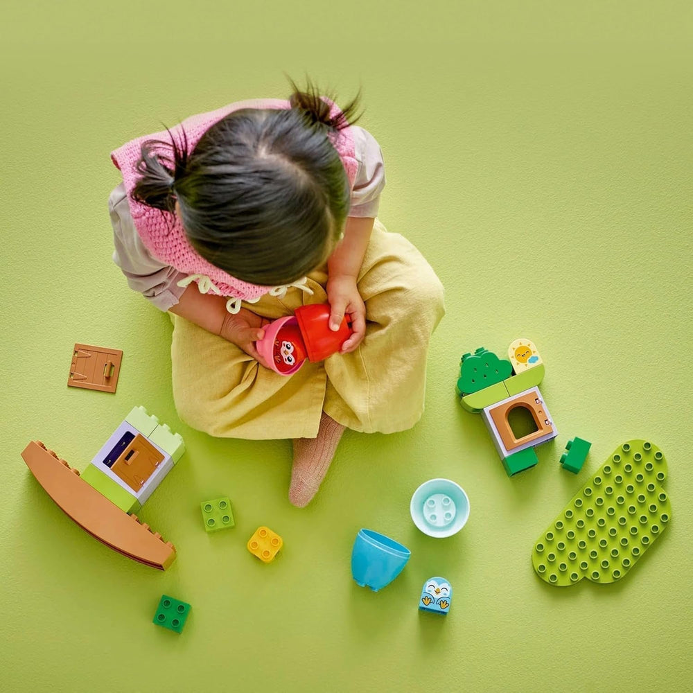 LEGO DUPLO træ til balancering og stabling, udviklingslegetøj, byggesæt til børn fra 18 måneder, kreativt legetøj til børn, pædagogisk legetøj med 2 legetøjsfugle 10440 Byggesæt Besuche den LEGO-Store