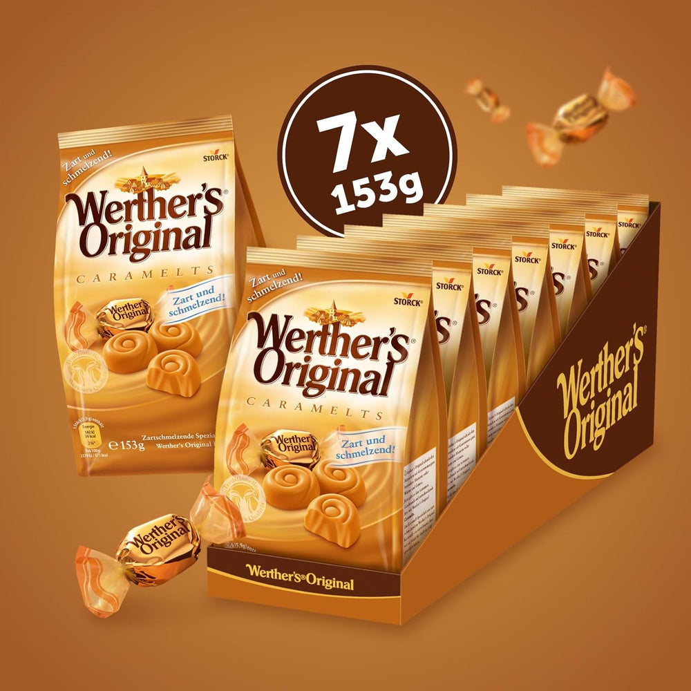 Karameller – 2 x 7 x 153 g (14 x 153 g) – Karamelliseret slik, der smelter i munden