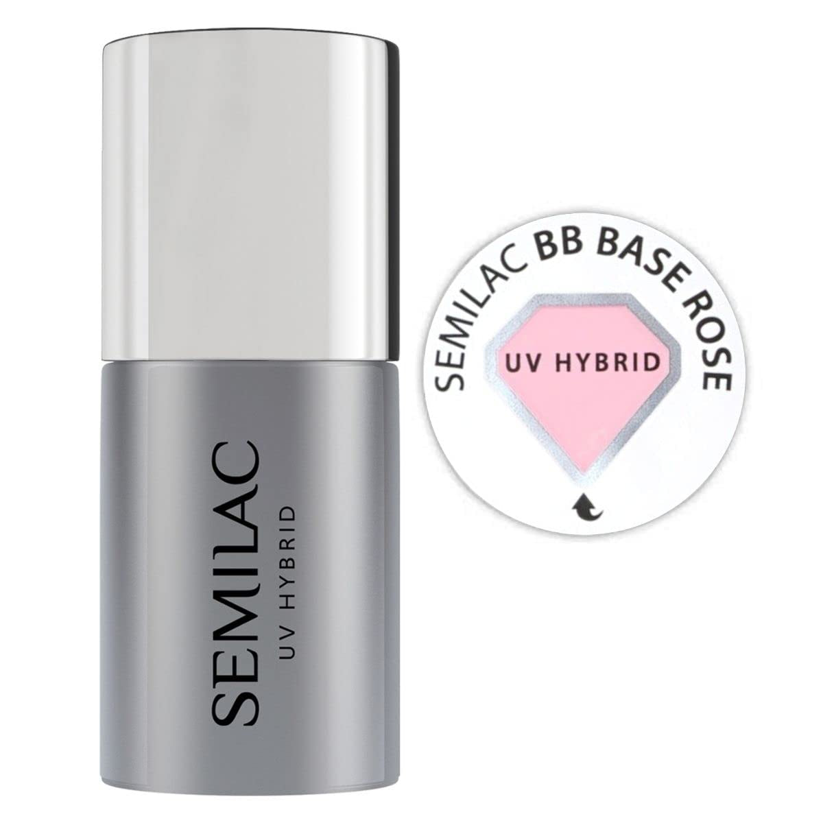 Semilac Pure & Clean UV neglelak base 7ml – Selvnivellerende hybrid base til følsomme negle