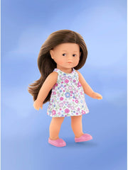 Corolle 9000240020 - Romy brunette Les Trends Mini Corolline 20 cm, fransk dukke med charme og vanilje duft, 20 cm