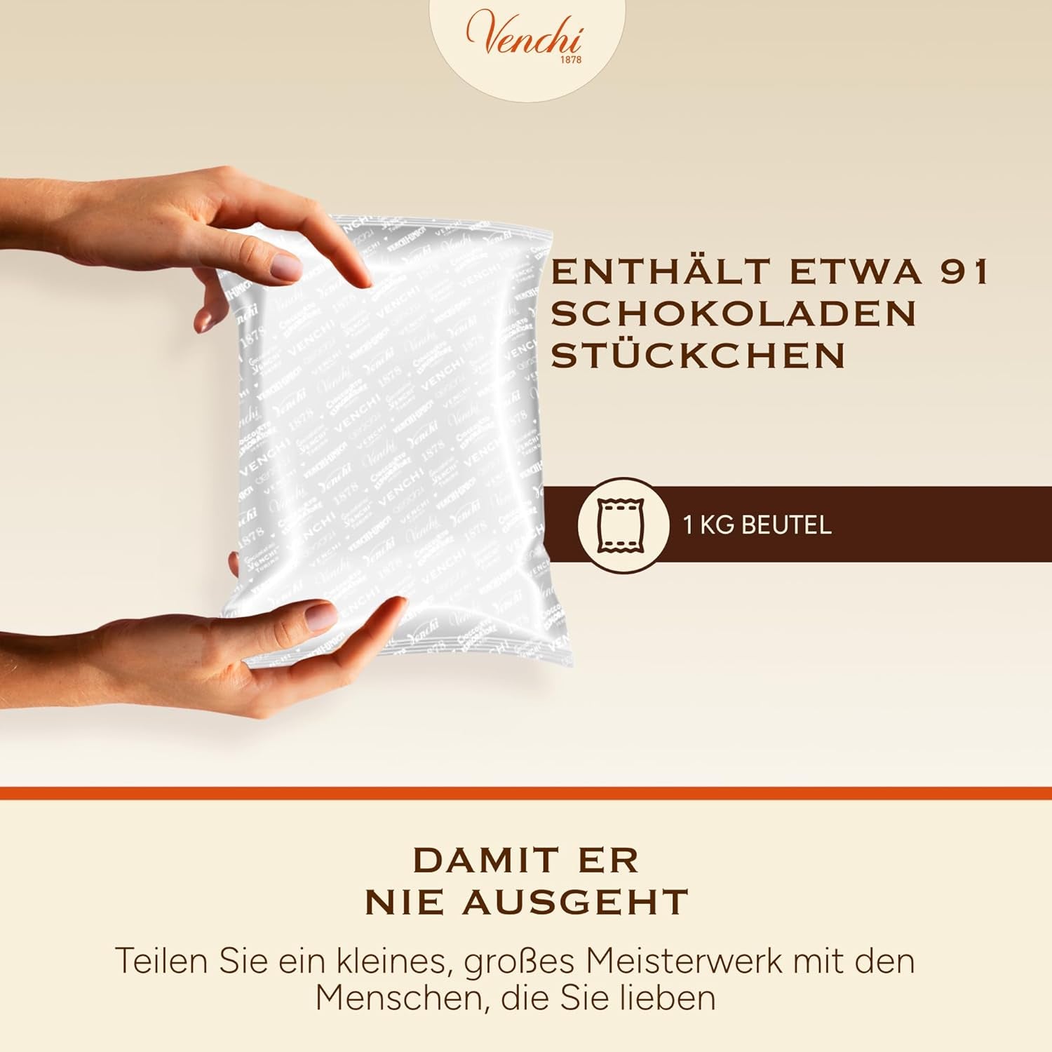 Venchi - Cremino Extra Black Chocolate - Mørk chokolade med mandelmasse og "Piemontesiske skovhasselnødder BGB", 1 kg, glutenfri, uden farvestoffer og uden konserveringsmidler