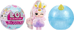 LOL Surprise! Unicorns Tots - Include 1 păpușă cu corp transparent și efect de lampă lava, ambalaj blindat, 8 păpuși de colecție, cu 2 amestecuri colorate, pentru copii cu vârsta de 4 ani și peste