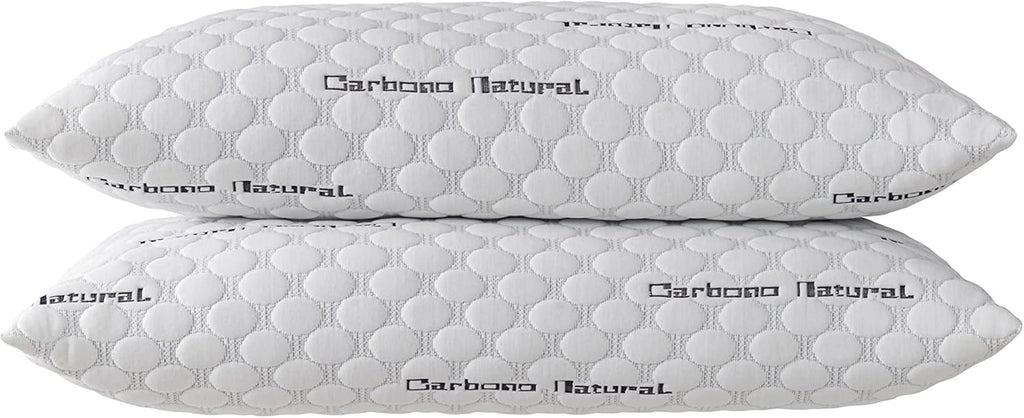 Todocama - Pernă de carbon viscoelastică, 100% viscoelastică, țesătură de carbon elastică, fermitate medie, înaltă (toate dimensiunile disponibile) (pachet 2 X 70 cm) Perne standard Naty Shop