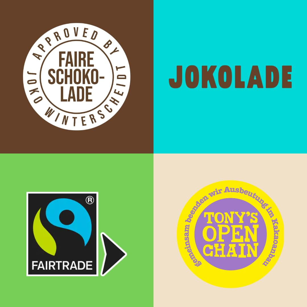 JOKOLADE PRALLINE Værdipakke 12 x 80g | Generøst fyld med hasselnøddenougatcreme og chips | Fair chokolade fra Joko Winterscheidt