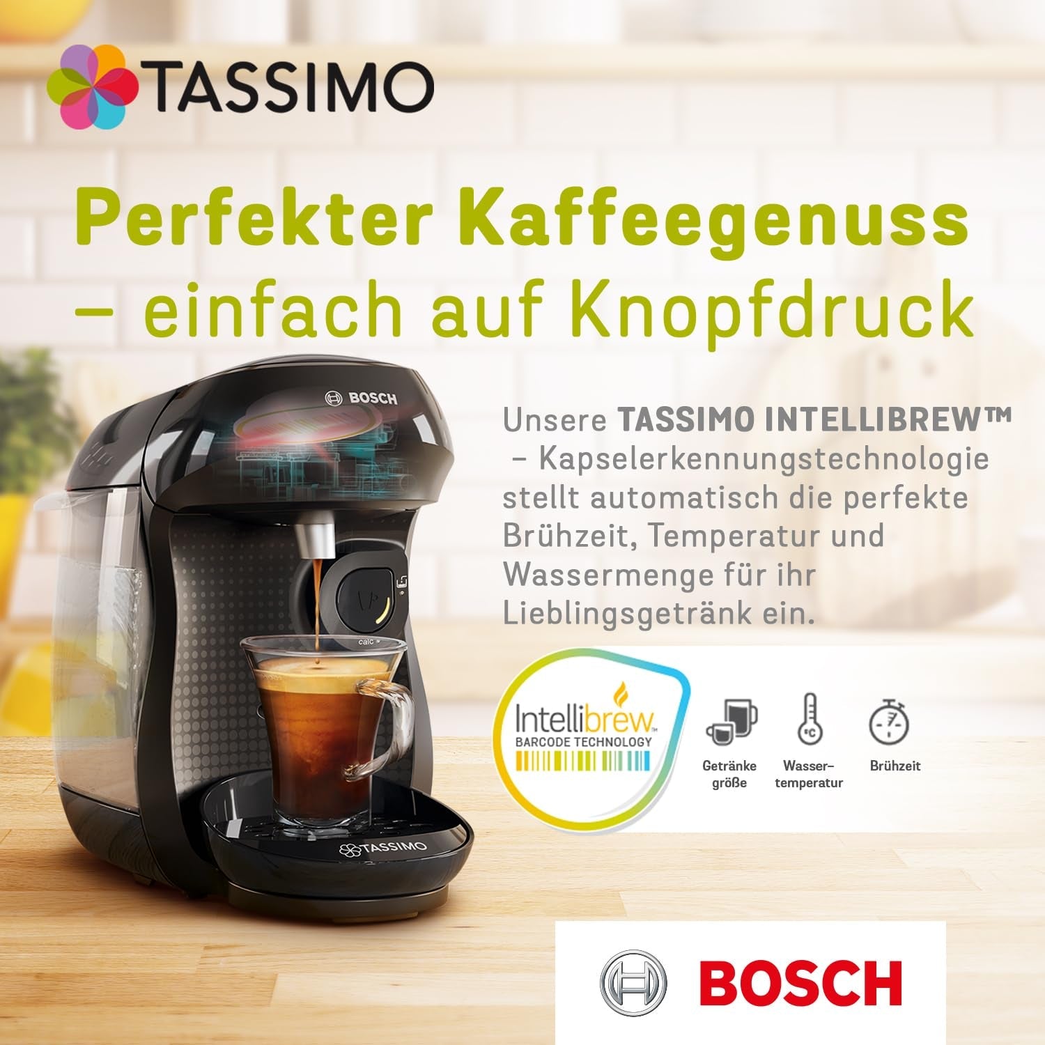 Tassimo Kapseln Jacobs Typ Latte Macchiato Caramel, 5 x 8 Pads, 40 Kaffeekapseln