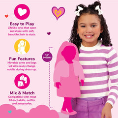 Our Generation – Milo – Păpușă băiat 46 cm – Ochi căprui realiști și păr castaniu creț – Bagaj cu roți și accesorii de călătorie – Joc de simulare – Jucărie pentru copii cu vârsta de 3 ani și peste