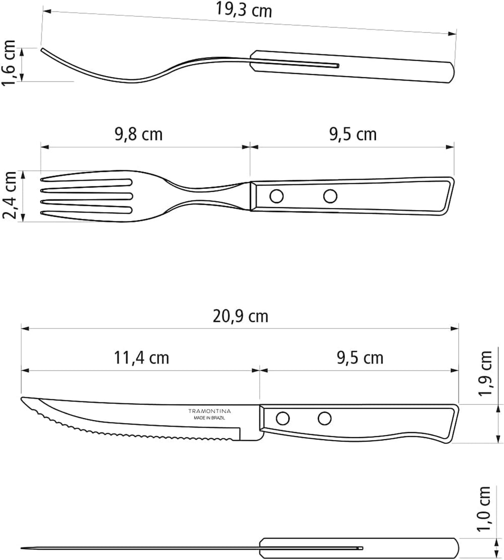 Tramontina bestiksæt TRADITIONEL Til 6 personer, 24 stk Kitchen Naty Shop