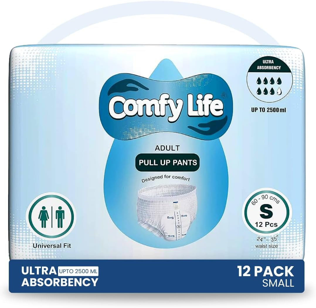 Premium inkontinens trusser til voksne, høj sugeevne, str. S, 12 stk