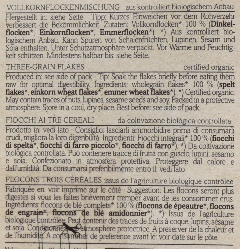 Verival Ancient Cereal Flakes - Økologisk, pakke med 6 (6 x 500 g)