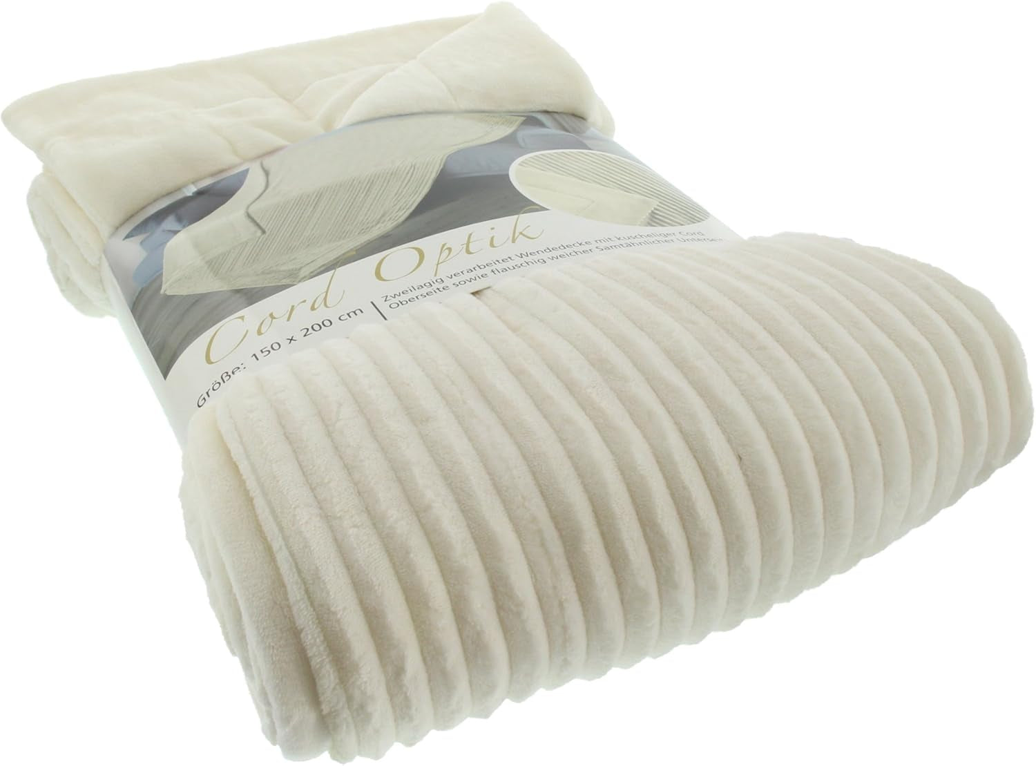 Gözze stuetæppe i fløjlslook, 150 X 200 cm, hvid uld, 40067-00-150200 Senge og tæpper Besuche den Gözze-Store