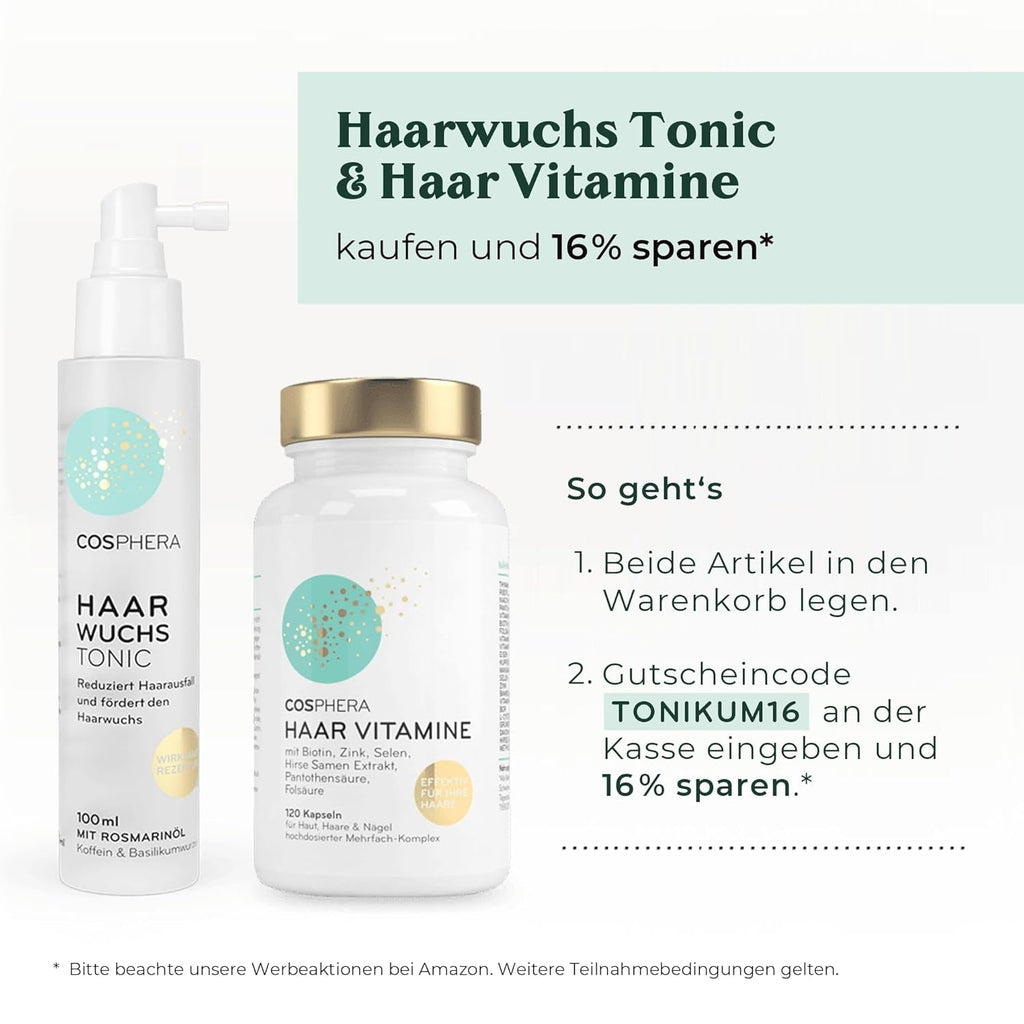 Spray tonic pentru păr cu ulei de rozmarin 100ml - Spray cu ulei de rozmarin accelerează în mod natural creșterea părului - remediu pentru creșterea părului la femei și bărbați - ser pentru căderea părului - ulei de rozmarin pentru păr de Cosphera Ingrijirea parului Naty Shop