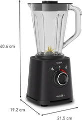 Tefal Perfectmix+ Standmixer, 3 automatiske programmer, Powelix-Klingentechnologie, Air Cooling System, 2 L Kapacitet, Tritan-Behälter, Inkl. Spatel, Schwarz, BL88A831 Køkken Naty Shop