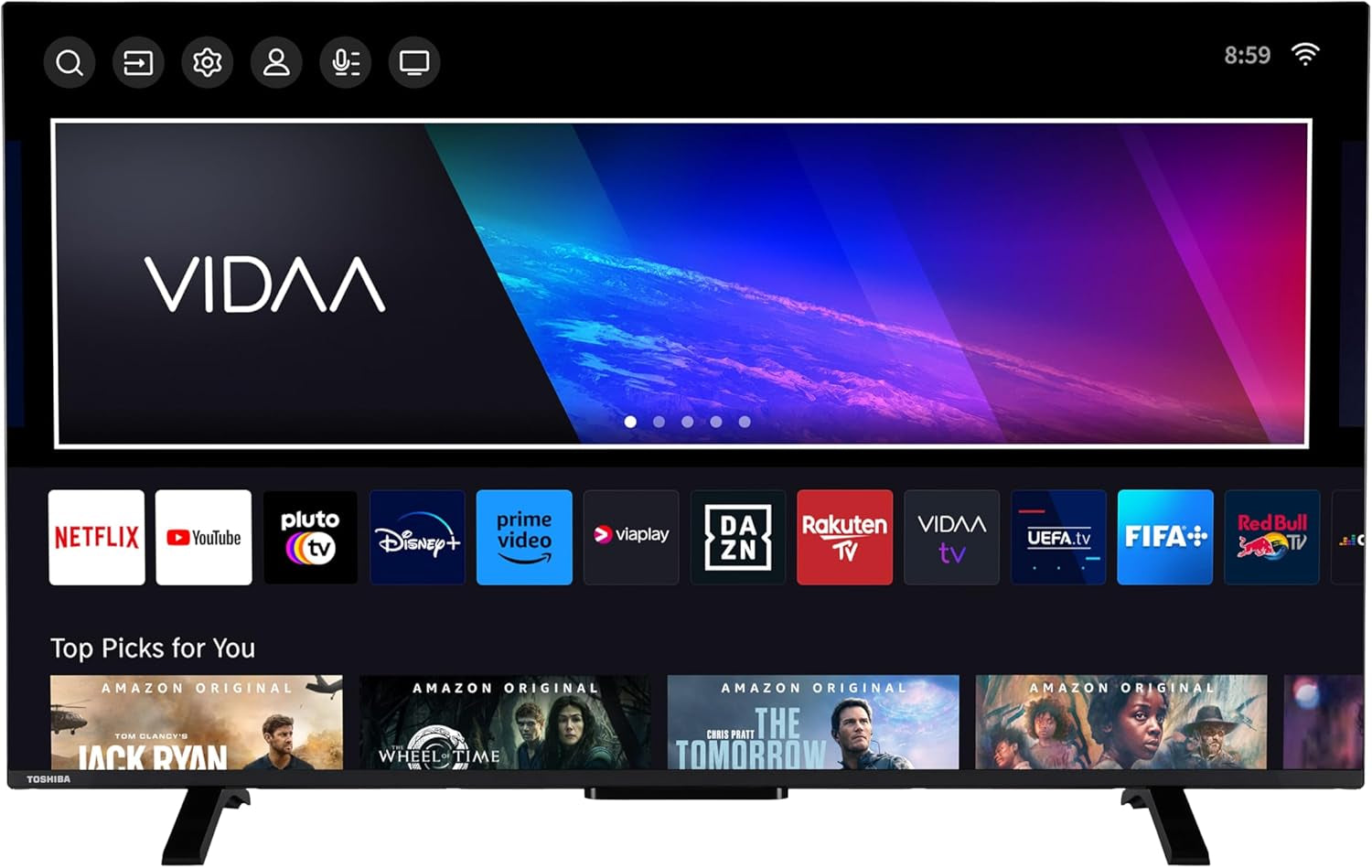 Televizor Toshiba 40LV2E63DAZ de 40 de inci/TV inteligent VIDAA (Full HD, HDR, tuner triplu, Bluetooth, Dolby Audio) [2024]