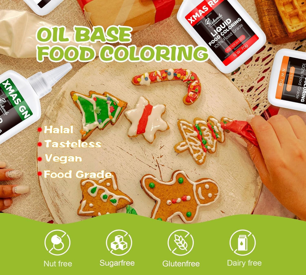 Colorant alimentar lichid, set de coloranți alimentari Red Velvet pentru copt torturi, macaroane, fursecuri, coloranți alimentari pentru decorarea torturilor, lichid pentru colorat băuturi (70 g x 3)