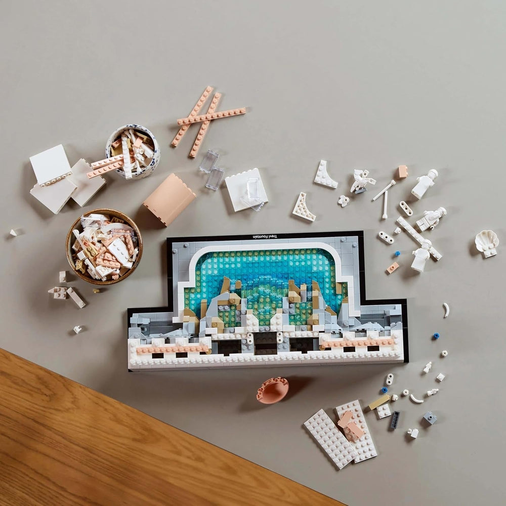 LEGO Architecture Trevi Fountain - Model af et vartegn i Rom med minifigurer skulpturer - samling til kontor og stue - gave til voksne og arkitekturelskere 21062 Byggesæt Besuche den LEGO-Store