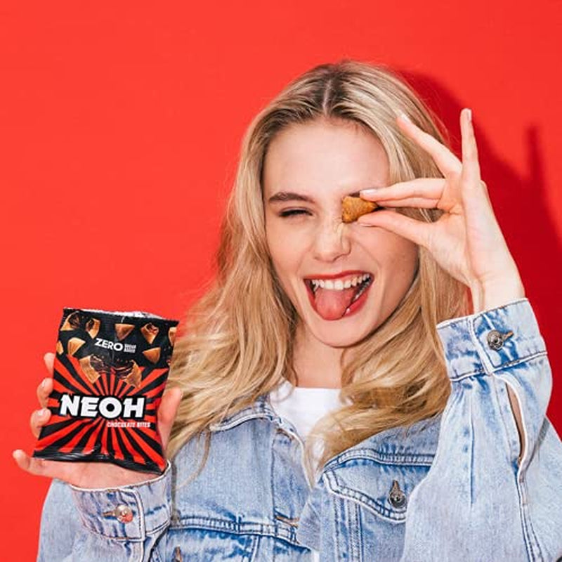 NEOH Chokoladebider | Uden tilsat sukker, 100kcal pr. portion, sprøde stykker med cremet hasselnød og kakaofyld, perfekt til takeaway eller som müsli-erstatning | Keto, Low Carb | Pakke med 3 x 29g