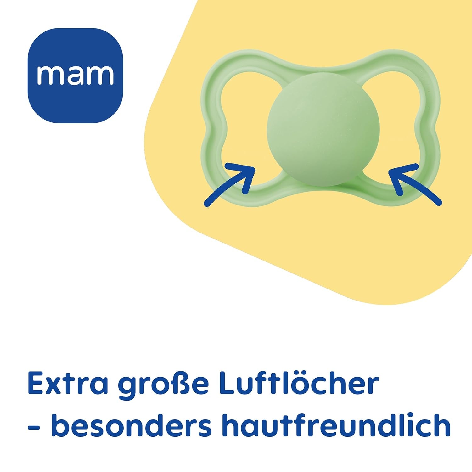 Suzete MAM Air din silicon, pachet de 2, design extra ușor și aerisit, suzetă pentru bebeluși prietenoasă cu dinții, fabricată din silicon special MAM SkinSoft, cu cutie pentru suzetă, 6-16 luni, Ursuleț/Rinocer