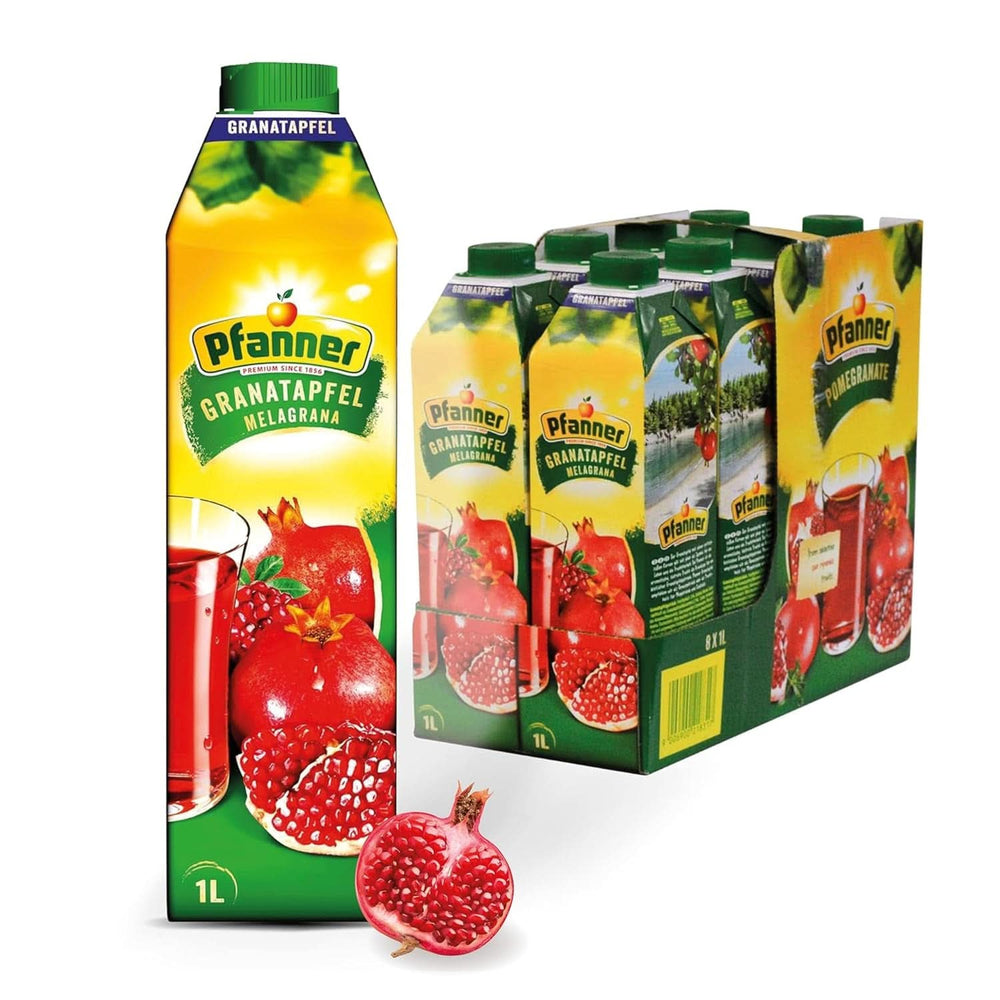 Pfanner Strawberry Fruit Nectar (8 X 1 liter) - 30 % frugtindhold - Strawberry Drink Naty Shop Granatæble