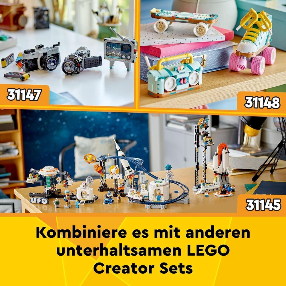 LEGO Creator 3In1 Space Astronaut Legetøj, hunde- og rumskibsmodelsæt til børn, børnehavepynt, kreativ gave til drenge og piger 9 år 31152 Byggesæt Besuche den LEGO-Store