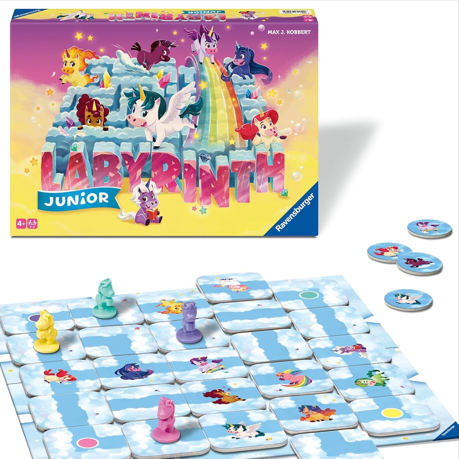 Ravensburger Joc pentru copii 20847 - Labirint Junior - Clasic pentru familie pentru cei mici, joc pentru copii cu vârsta de 4 ani și peste - joc de societate potrivit pentru 2-4 jucători, ediție Junior