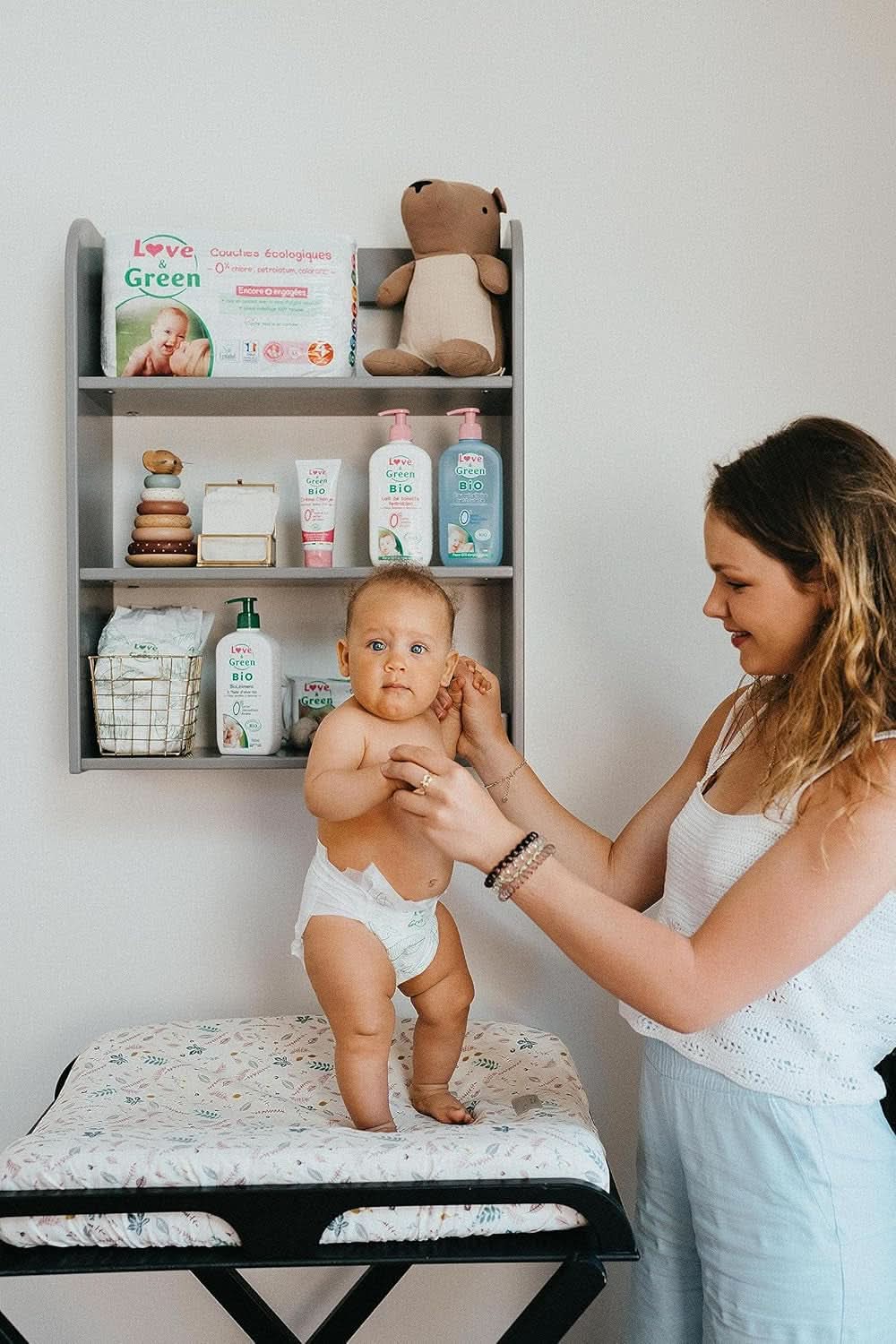 Love & Green, klorfri bleer, pakke til 1 måned, str. 4 Mother and Child Naty Shop