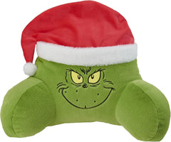 Perna Grinch - Pernă de spate pentru pat și canapea, suport pentru spate cu cotiere, pernă de citit pentru spate, gât și cap, verde, 40 x 38 cm