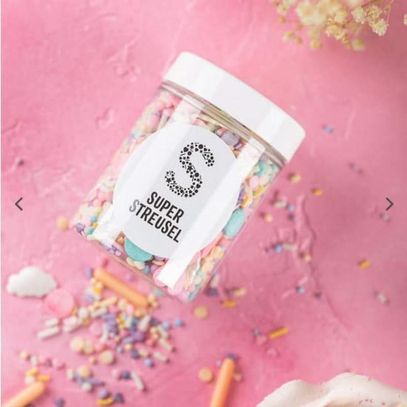 Super Streusel Carusel Pastel, drys i pastelfarver, 90 gram Sprinkles Naty Shop