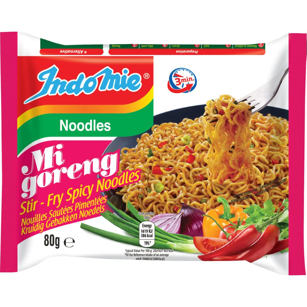 INDOMIE - Instant Mi Goreng Nudler - Multipak (40 x 80 g)