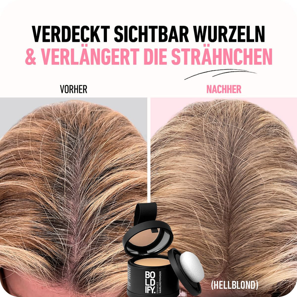 BOLDIFY pulbere rădăcină 4g - corector de păr pentru îngroșarea părului pentru femei și bărbați, acoperire gri pentru 48h, machiaj de păr rezistent la apă pentru a ascunde rădăcinile (negru) Vopsea pentru par Naty Shop