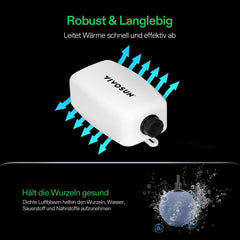 VIVOSUN DWC Hydrokultur Anbausystem med Topf-Dripkit, 5-Gallonen Tiefwasserkultur, Umwälz-Tropfgartensystem med Mehrzweck-Luftschlauch, 8W Luftpumpe og Luftstein (1 Bucket + Top-Drip-Kit)