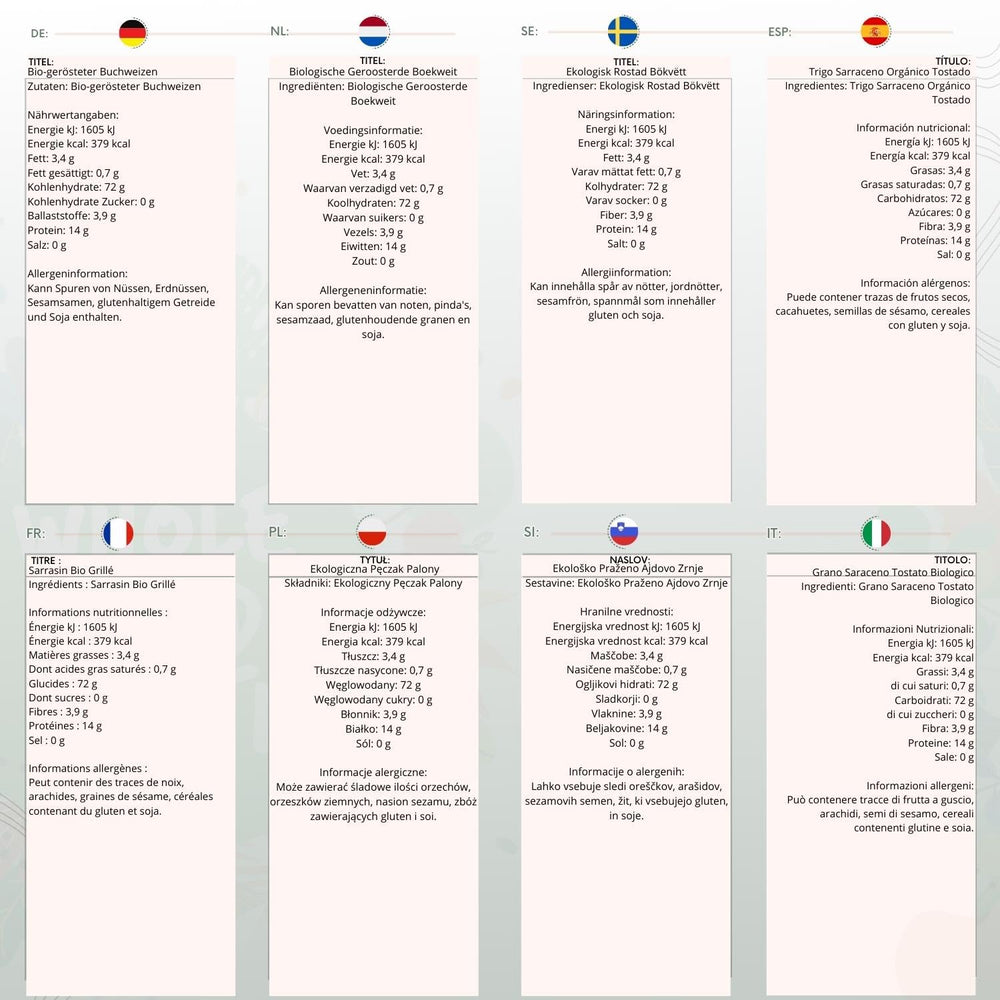 Wholefood Jord økologisk ristet boghvede, 1 kg