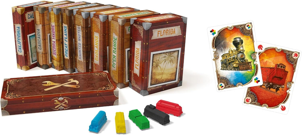 Days of Wonder, Ticket to Ride Legacy: Legends of the West, Joc de familie, Joc de societate, 2-5 jucători, Vârste 10+, 20-90 de minute, Germană