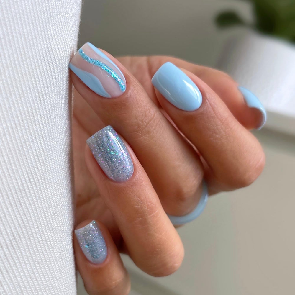 UV neglelak Semilac Hybrid 240 Icy Waterfall 7ml, Seaqueen kollektion