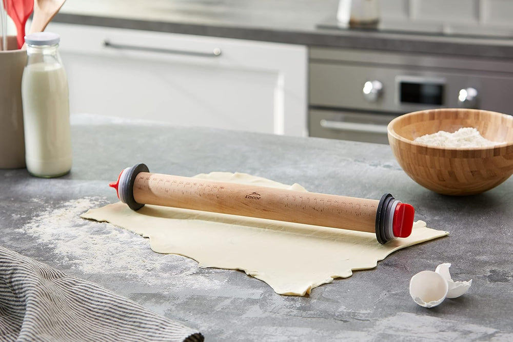 67142 Teigroller Buchenholz 34 cm med Weinring, Holz, Brun, 42 x 6 x 6 cm