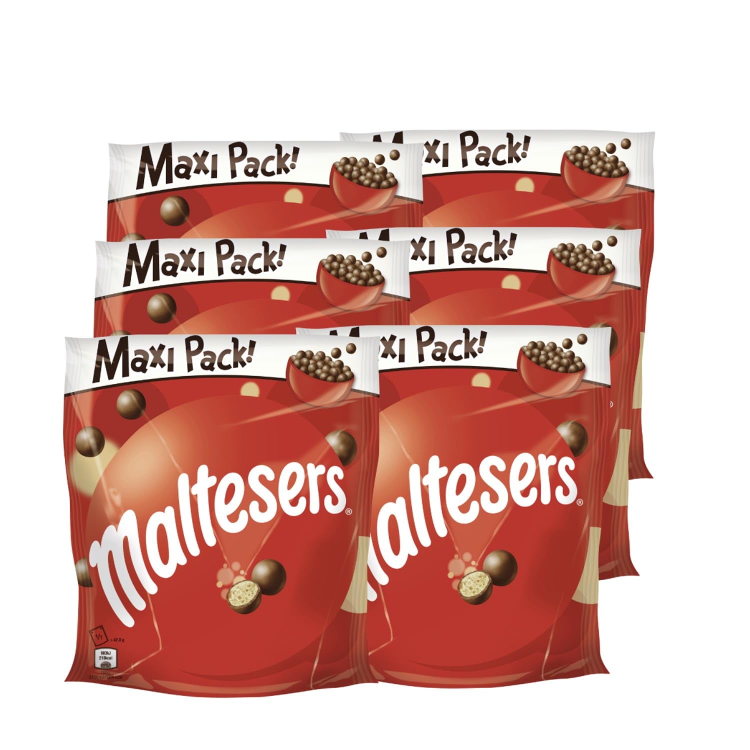 Maltesere, chokoladekugler med et sprødt og let center, luftig, chokolade snack, 1 pakke (1 x 300g)