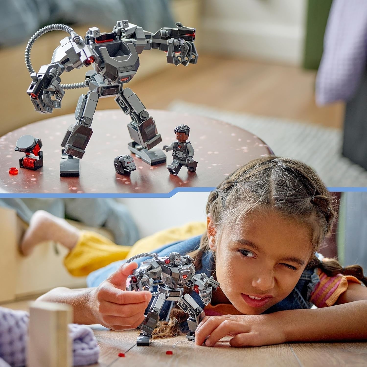 LEGO Marvel War Machine Mech 3-Shooter Super Hero Bygbart Legetøj til Børn MCU Legendarisk Action Figur Gave til 6-årige drenge og piger 76277 Byggesæt Beuche den LEGO-Store