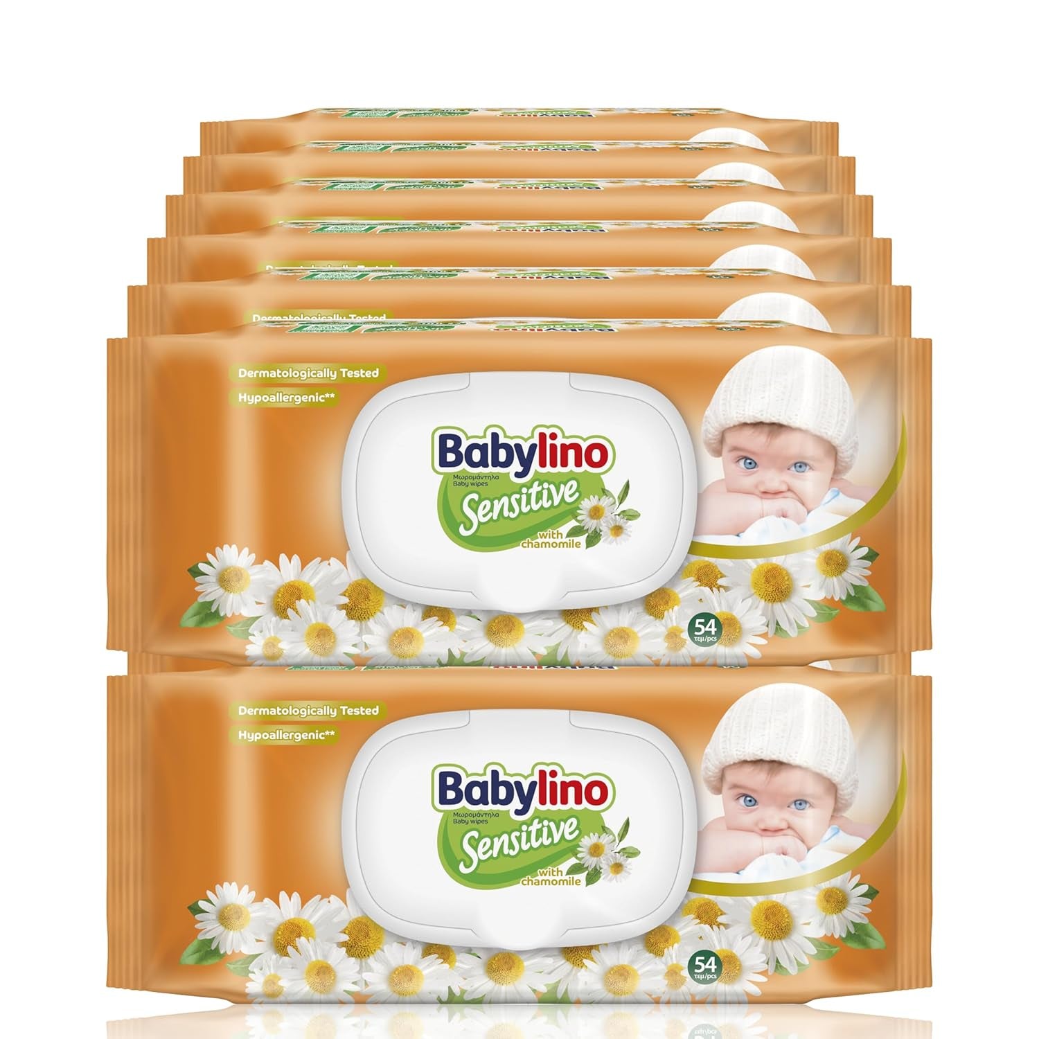Sensitive babyservietter, 0% duft, 98% naturlig formel, der genopretter hudens pH-balance, friskhedsforsegling, 54 servietter