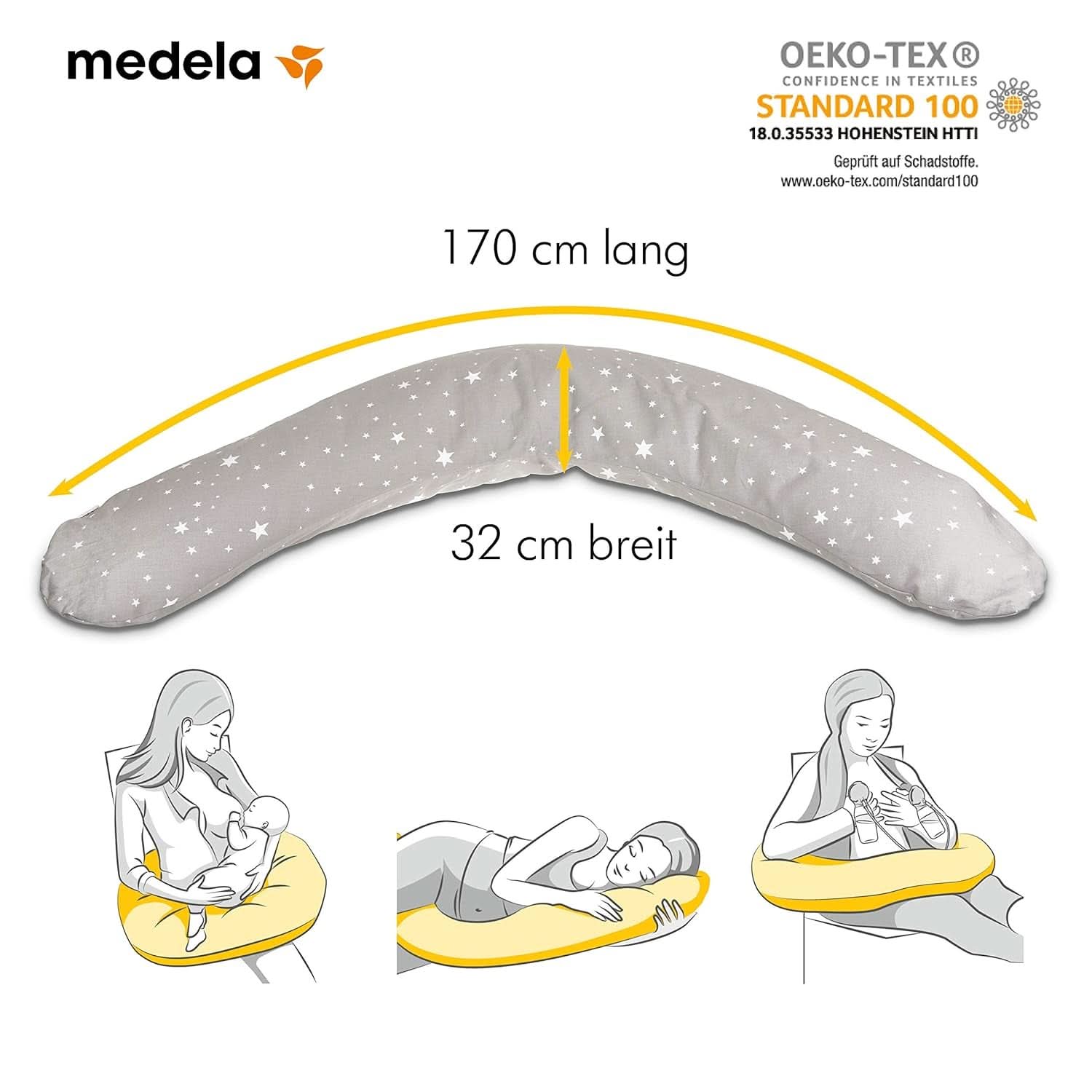 Medela Graviditets- og ammepude - Fyldt med Eps Microbeads Tilbehør Mad og Amning Bebe Naty Shop