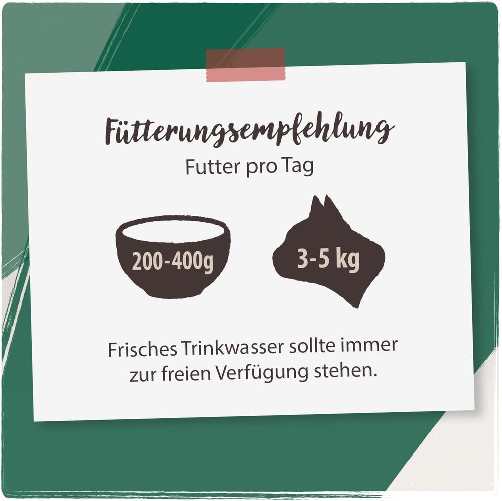 Venandi Animal Premium Nassfutter für Katzen, Probierpaket II, Huhn + Kaninchen, Kalb, Truthahn, 6 x 400 g, getreidefrei und naturbelassen, 2.4 kg