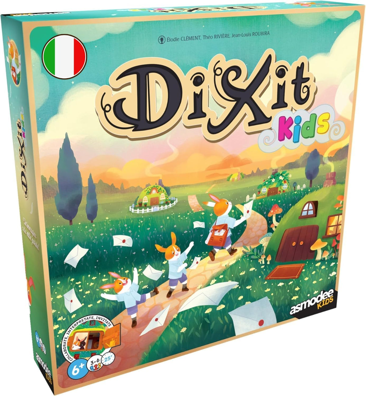 Asmodee Kids - Dixit Kids, brætspil til fantasi og fantasi for børn og hele familien, illustrerede spillekort, 3-6 spillere, i alderen 6+, 25 min, italiensk udgave