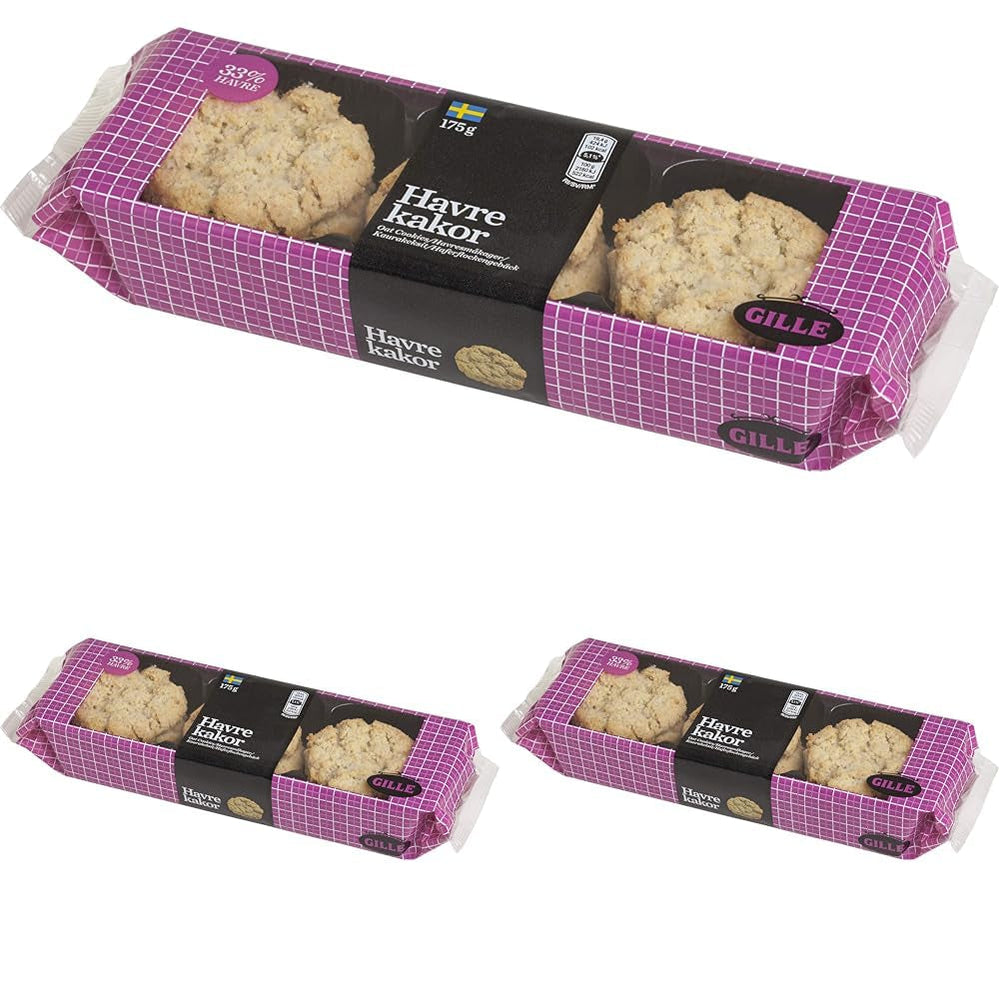 Biscuiți suedezi cu ovăz Gille, 175 g (1 pachet)