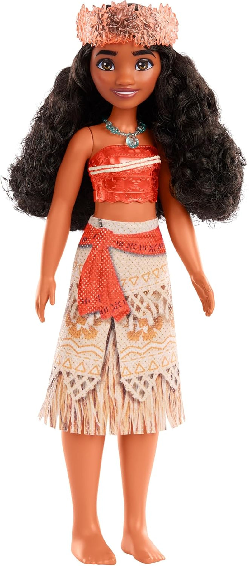 Mattel DISNEY Moana - Păpușă la modă articulată cu ținută strălucitoare, bandă detașabilă și colier, pentru copii cu vârsta de 3 ani și peste, HPG68