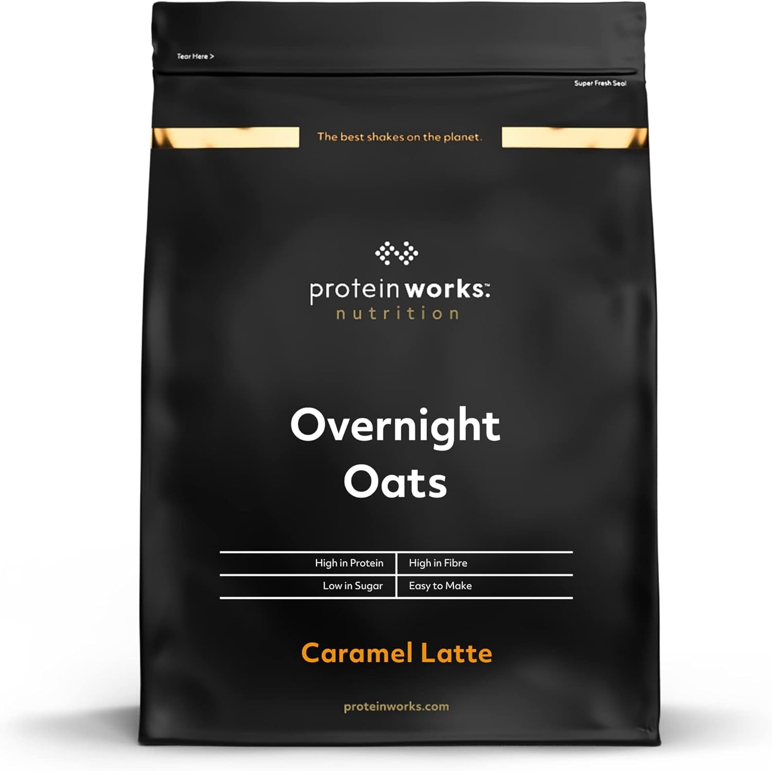 Overnight havregrød med protein | Mørk chokolade og hindbær | Højprotein morgenmad | Snack med lavt sukkerindhold | Havregryn med lavt GI | 500 g