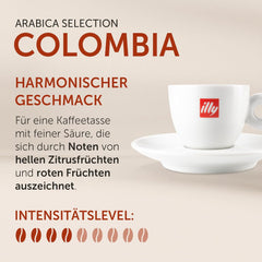 illy, Iperespresso Arabica Selection Kolumbien, 100% Arabica mit Fruchtigen Noten von Zitrusfrüchten und Roten Früchten, Geschmack mit Zarter Säure, 6 Packungen à 18 Kapseln (Insgesamt 108 Kapseln)